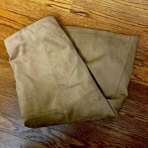 Caramel Faux Suede lined A Line Skirt